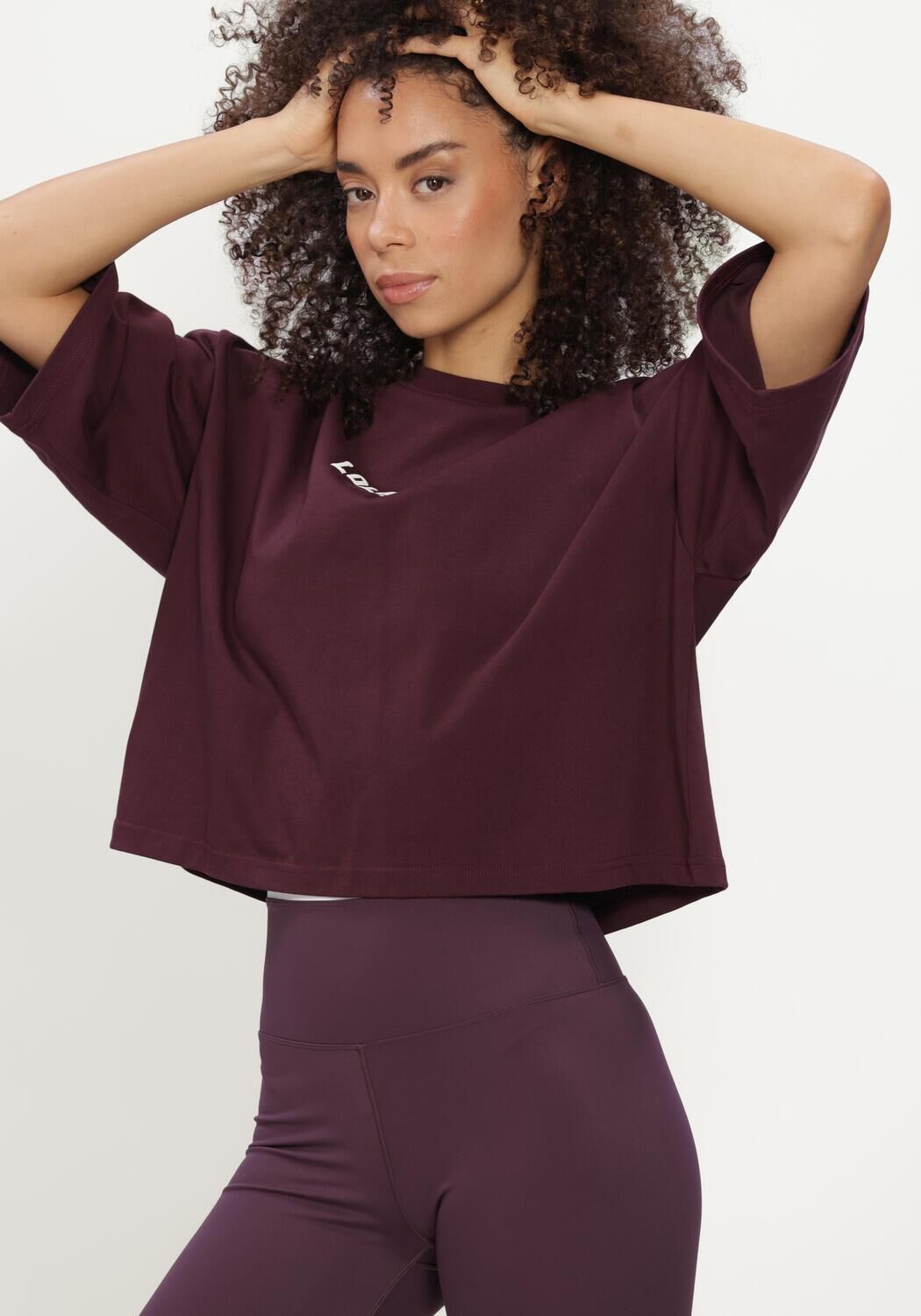 THE LOLA CLUB Haut STELLA SS TEE Bordeaux - large