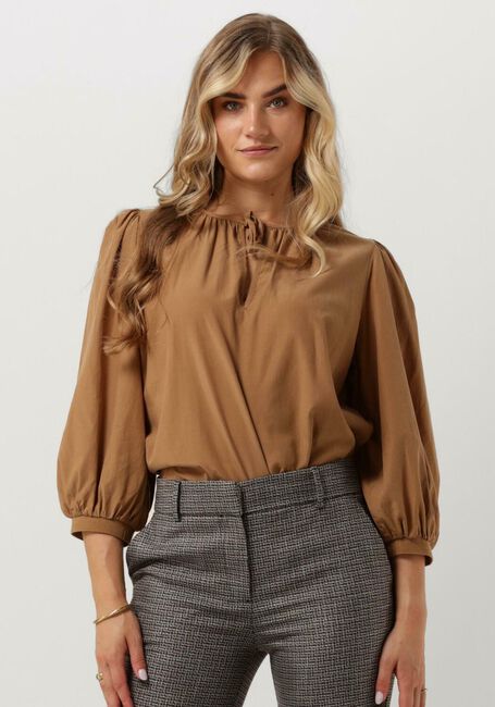 SUMMUM Haut TOP SHORT SLEEVES MODAL BLEND en marron - large