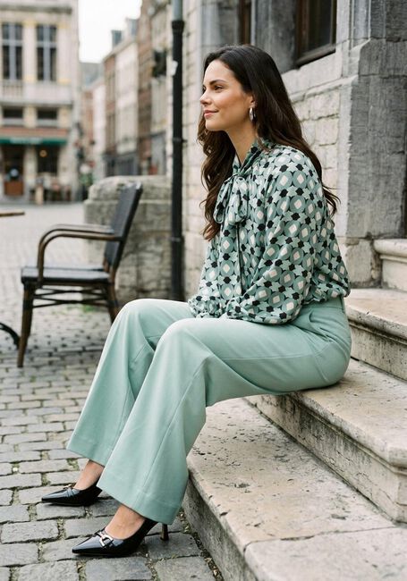 Groene STUDIO ANNELOES  Lorina circle blouse - large