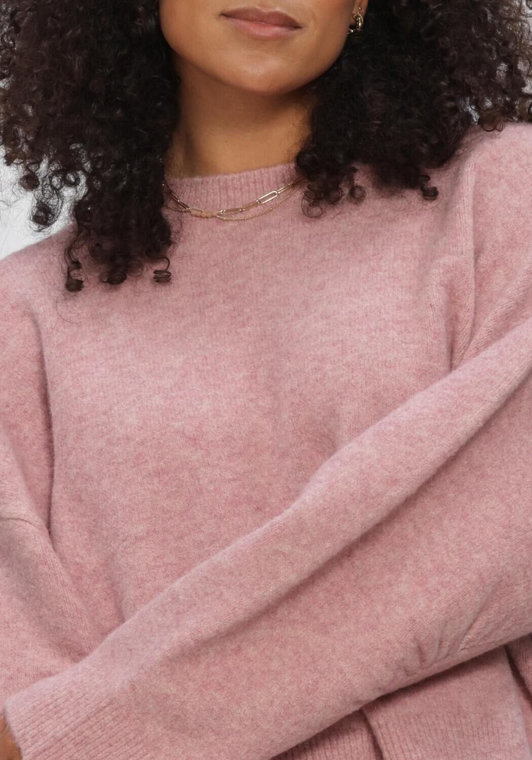 Lichtroze SUMMUM Trui BOXY SWEATER WOOL - large