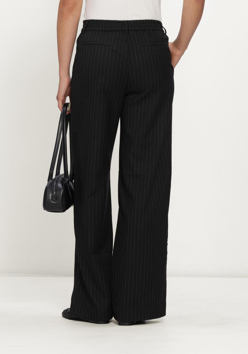 Zwarte OBJECT Wijde broek OBJLISA WIDE PANT - large