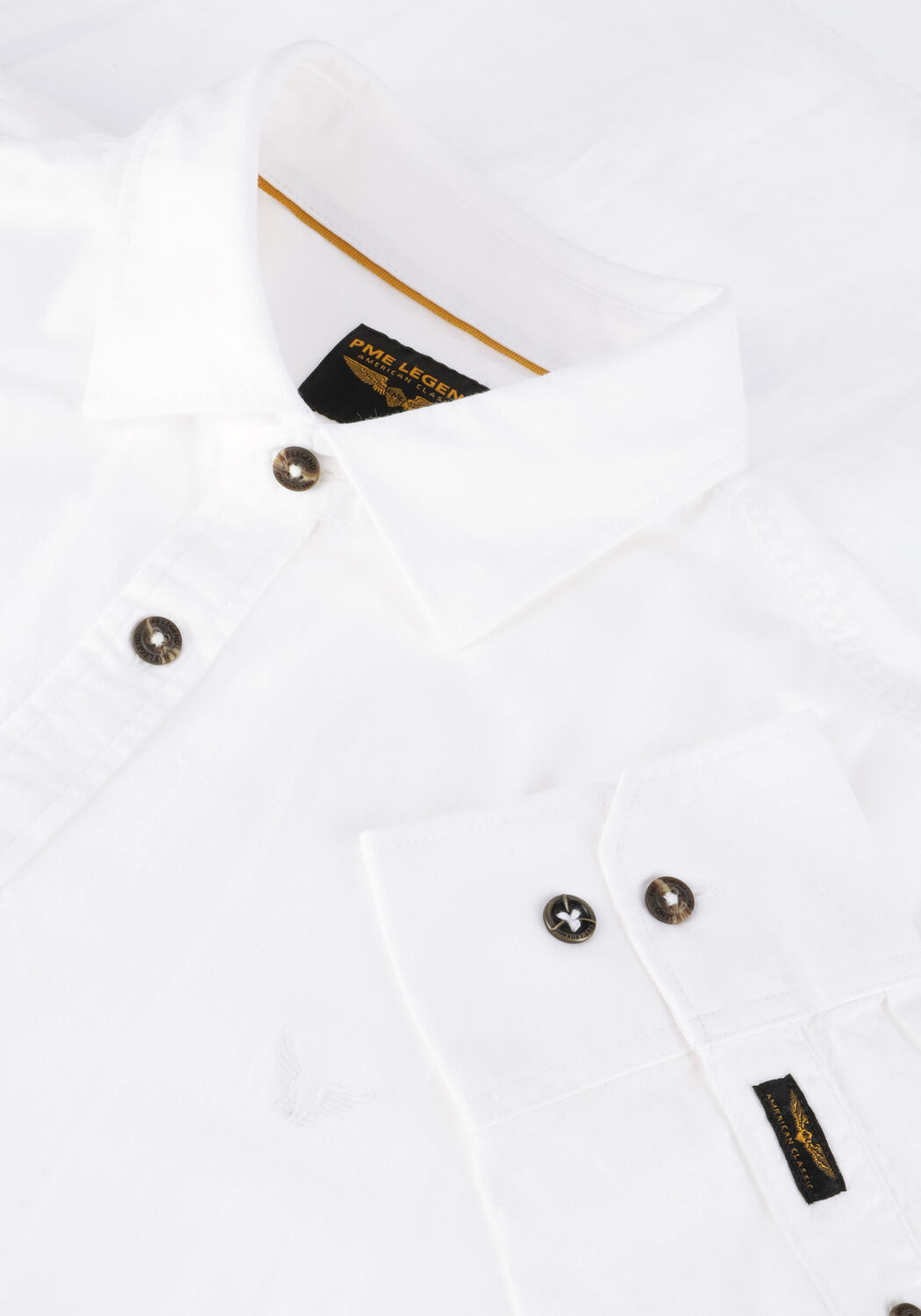 PME LEGEND Chemise d&eacute;contract&eacute; LONG SLEEVE SHIRT CTN/LINEN &Eacute;cru - large