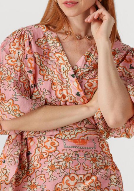 Multi OBJECT Mini jurk OBJHOLLY 2/4 RE SHORT WRAP DRESS 138 - large