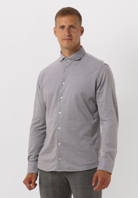 SELECTED HOMME Chemise décontracté SLHSLIMBOND-PIQUE KNIT-SHIRT LS B en beige - large