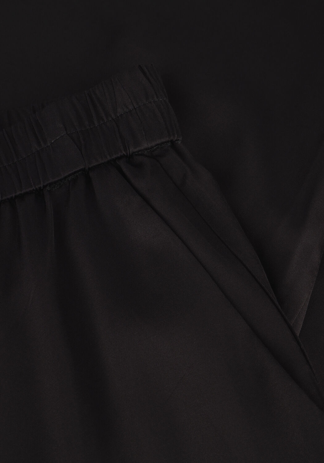 ALIX THE LABEL Pantalon LADIES WOVEN SATIN BEADED PANTS en noir - large