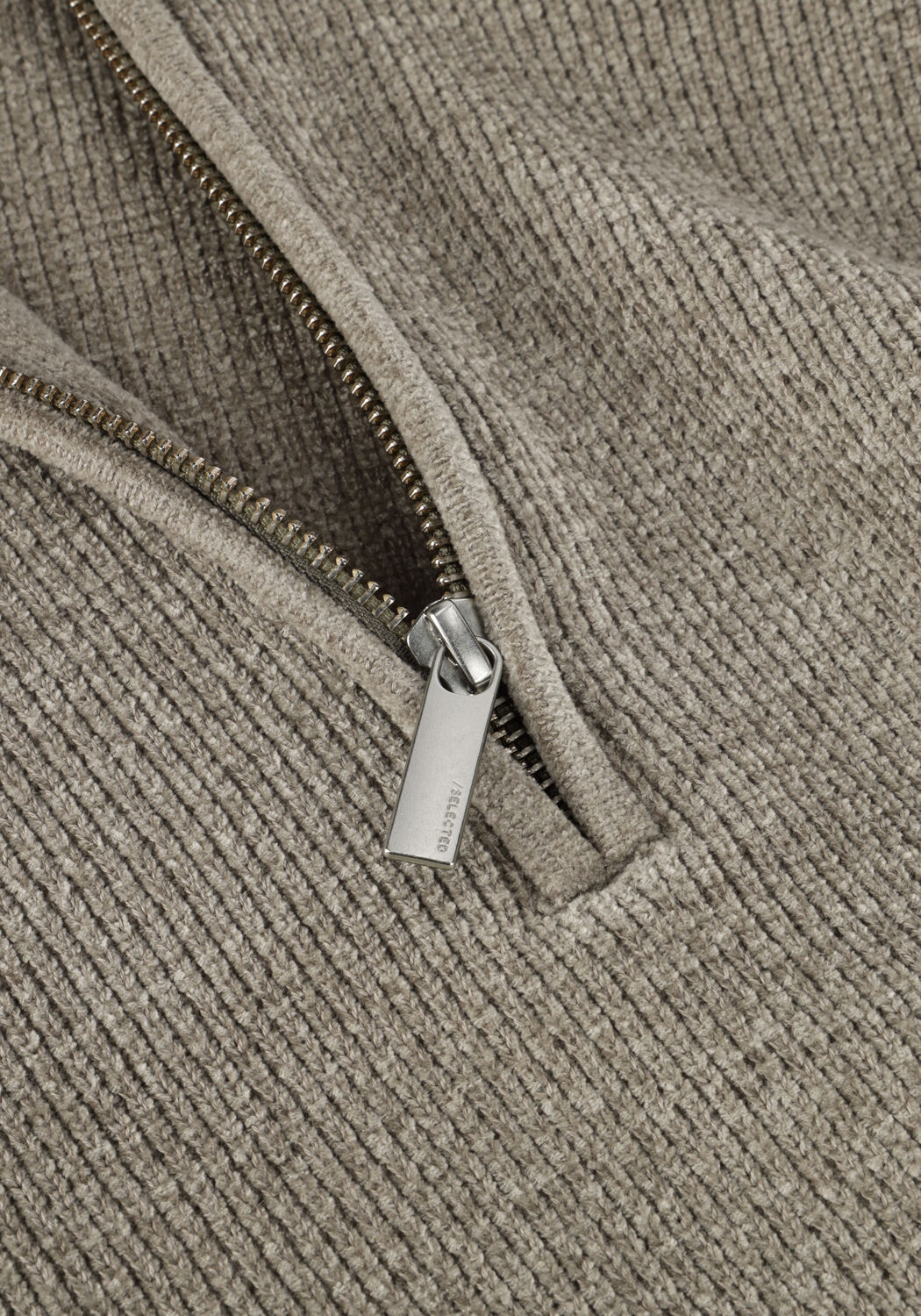 Groene SELECTED MEN Trui SLHRODNEY LS HIGH NECK HALF ZIP - large