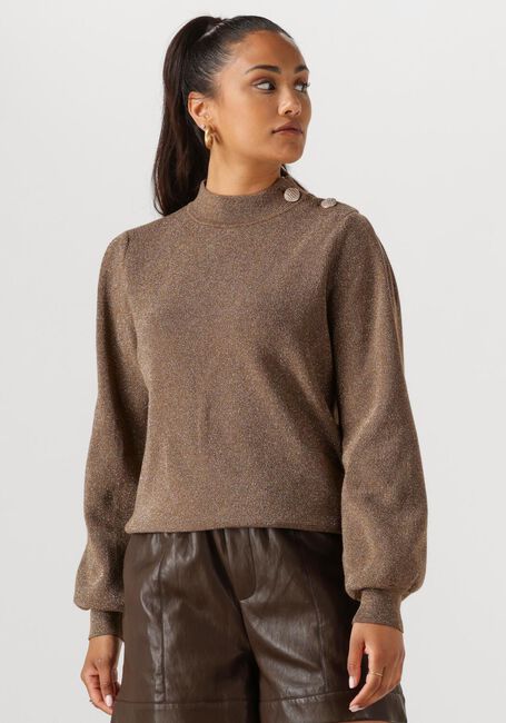 Taupe NUKUS Trui DAYTONA PULLOVER LUREX - large