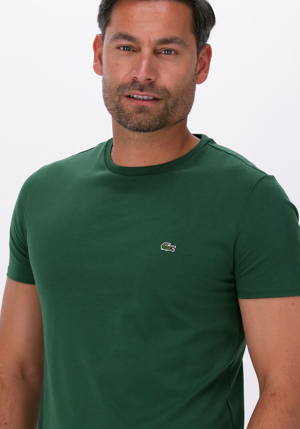 Mens green lacoste t shirt sale