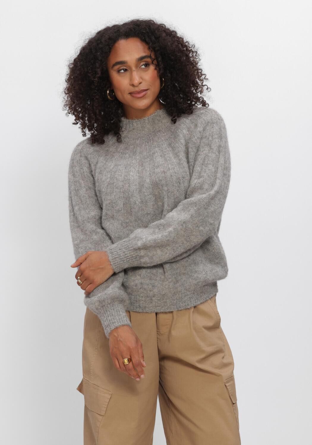BY-BAR Pull ZOE PULLOVER Gris clair - large