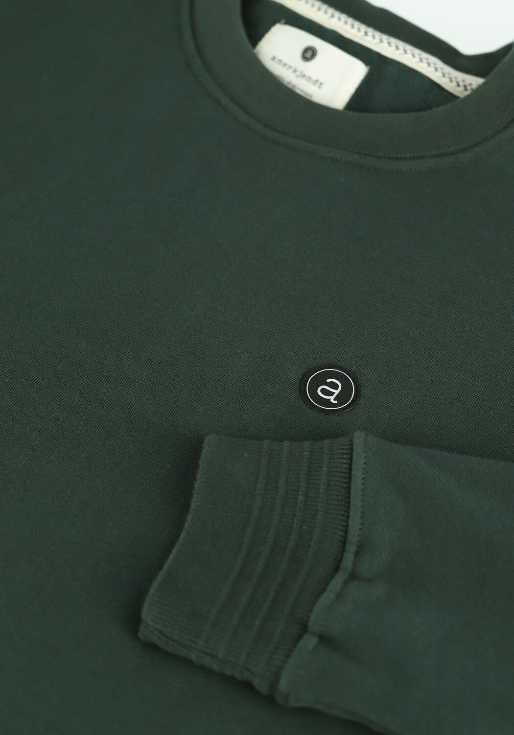 Donkergroene ANERKJENDT Sweater AKALLEN NOOS CREWNECK - large