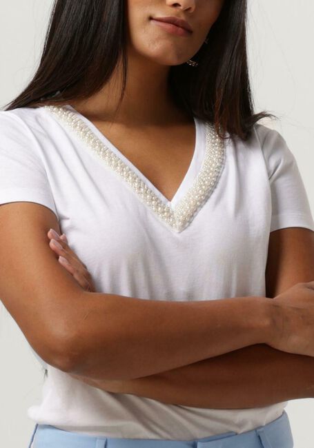 LIU JO T-shirt JERSEY JEWEL NECK T-SHIRT en blanc - large