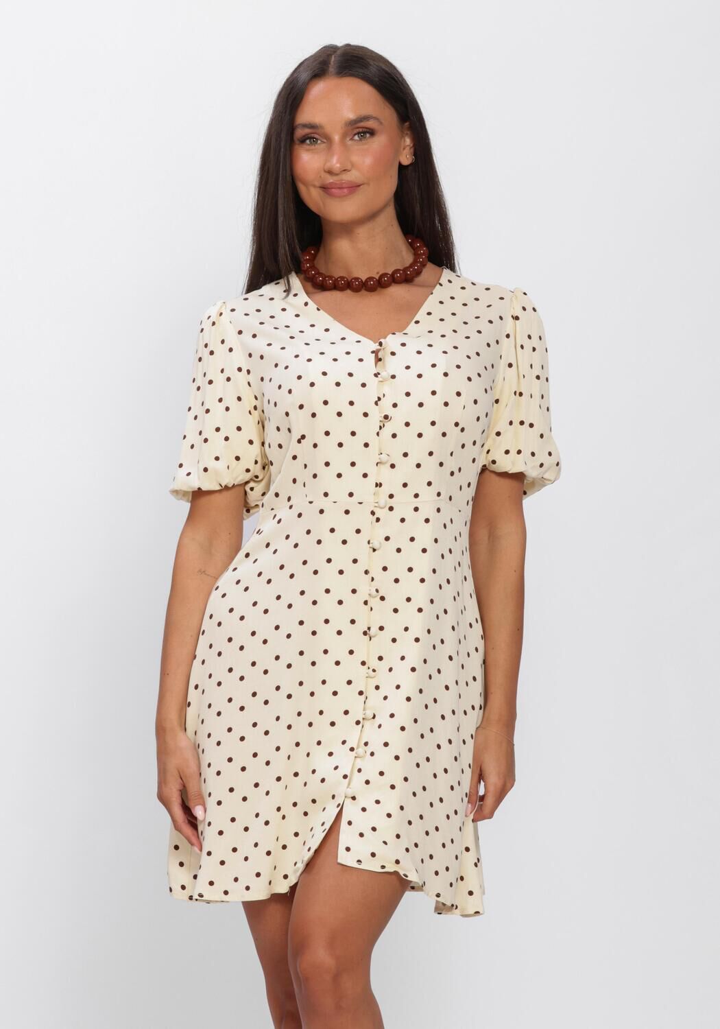 YDENCE DRESS AMAYA Robes &Eacute;cru - large