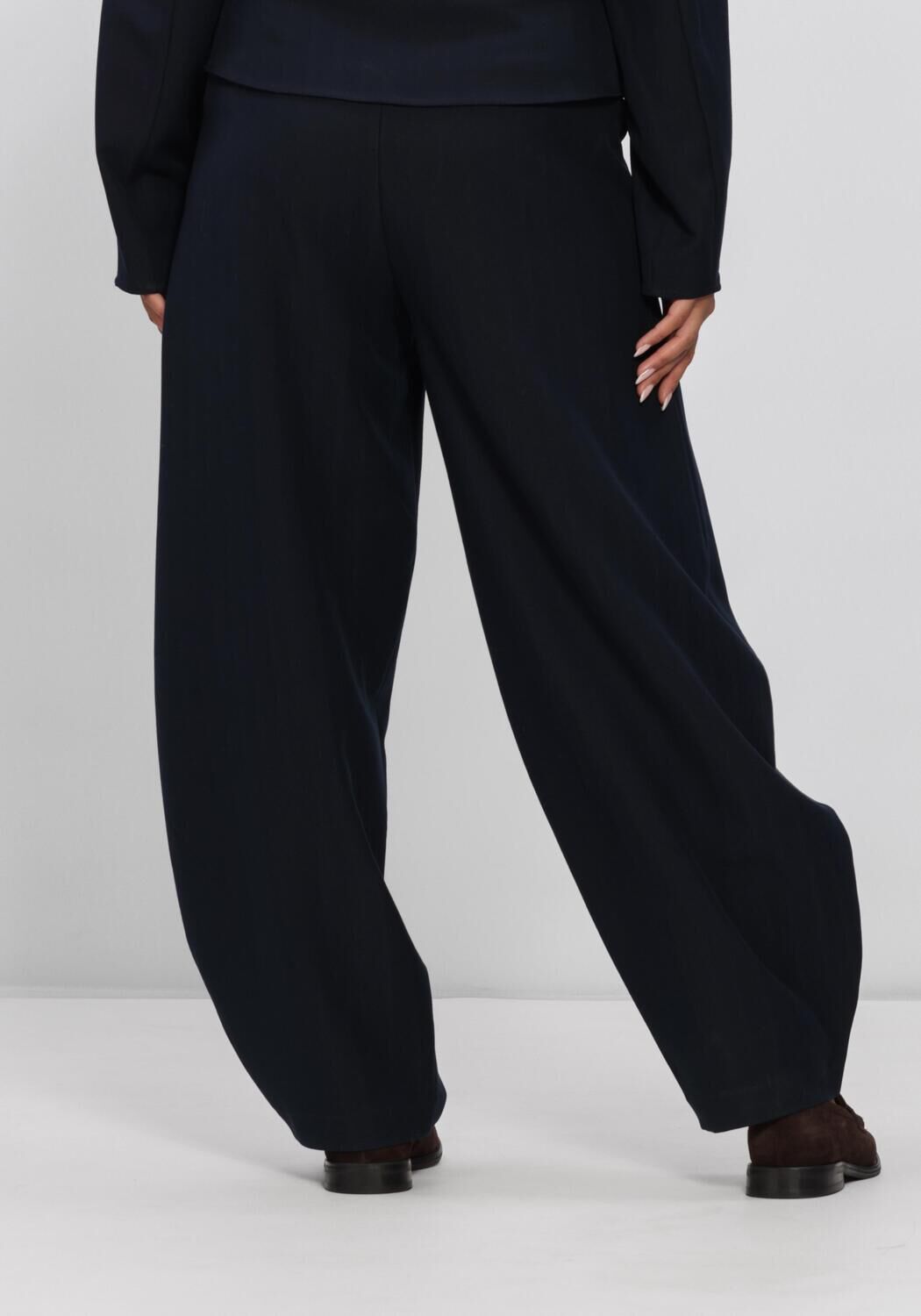 Donkerblauwe AMAYA AMSTERDAM Wijde broek EVI PANTS - large