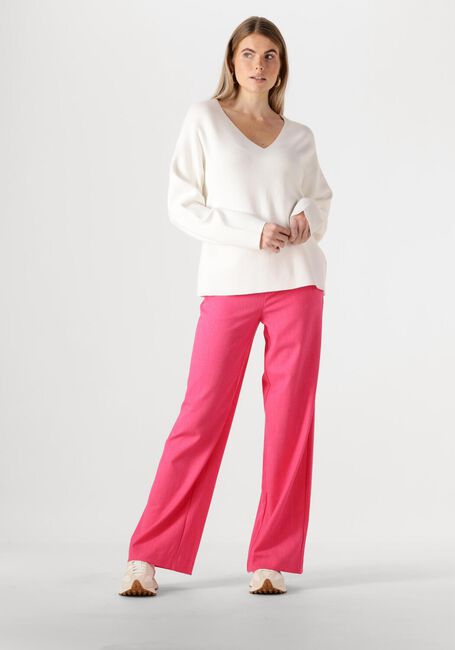 Witte OBJECT Trui OBJREYNARD V-NECK PULLOVER - large
