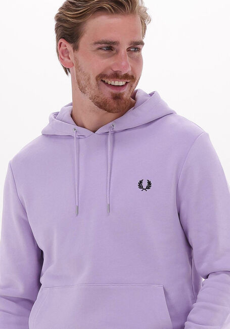 FRED PERRY TIPPED HOODED SWEATSHIRT Pulls & Gilets Lilas - large