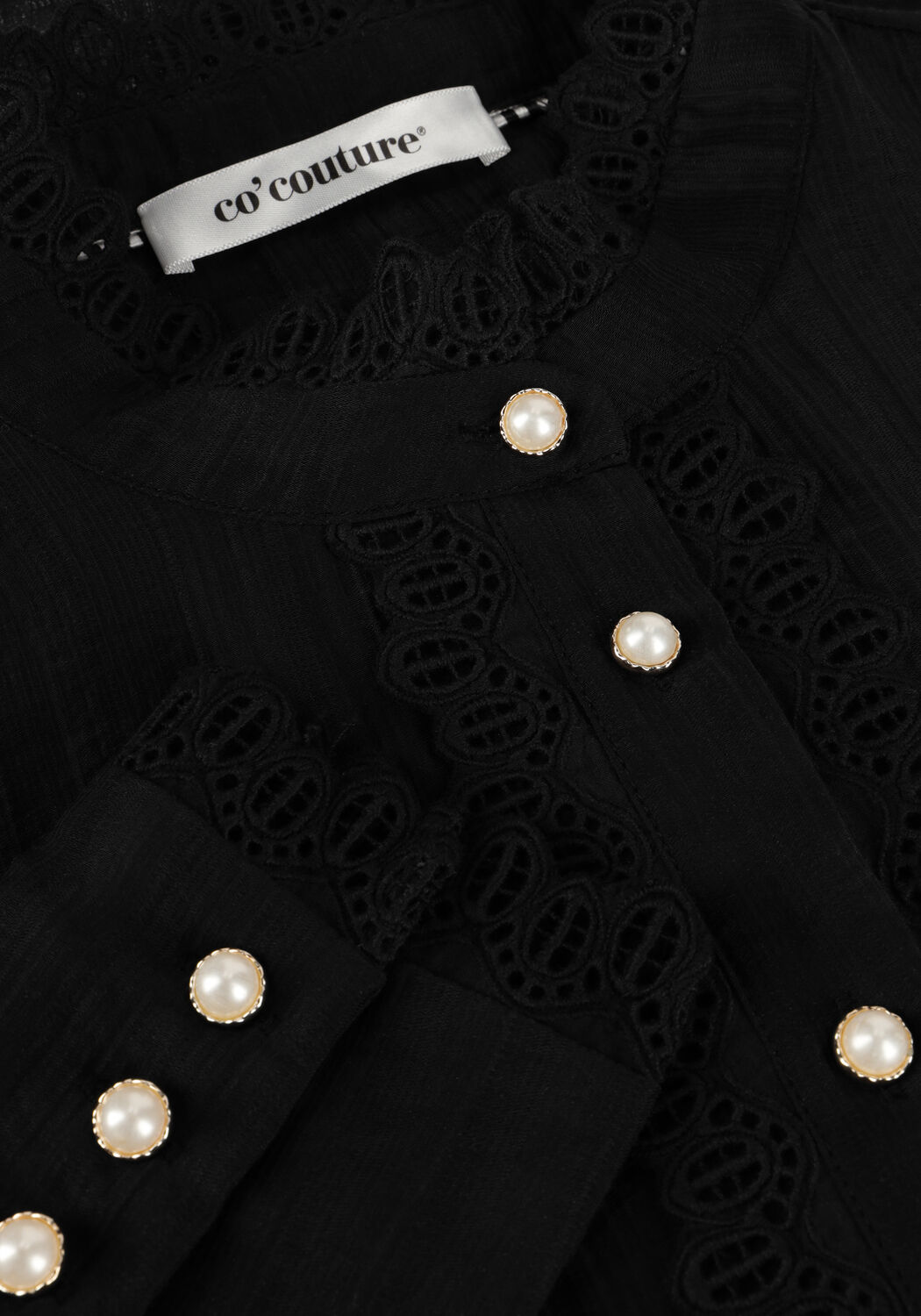 Zwarte CO'COUTURE  ANGIE ANGLAISE SHIRT - large