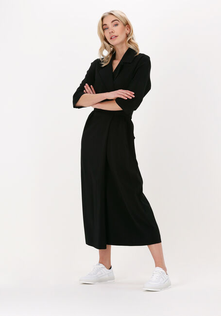 Zwarte VANILIA Midi jurk REVER SHIRT DRESS - large