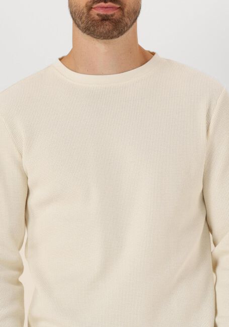 ANERKJENDT AKKIKKI L/S WAFFLE TEE Polos & T-Shirts Écru - large