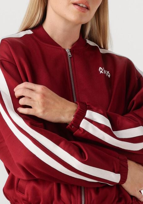 ALIX THE LABEL Pull LADIES KNITTED TRAININGS SWEAT JACKET Bordeaux - large