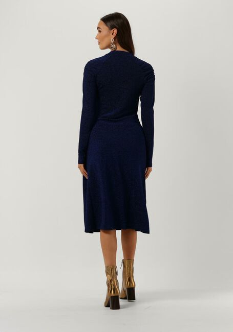Donkerblauwe LOLLYS LAUNDRY Midi jurk ROSIE DRESS - large