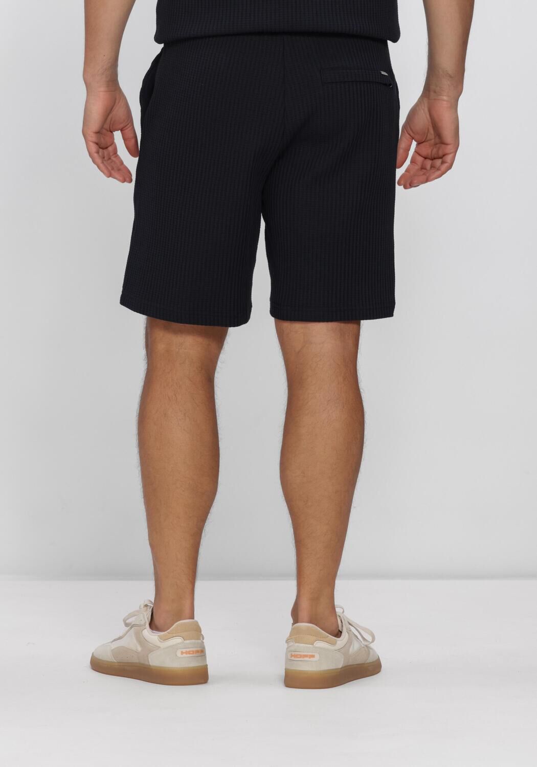 Donkerblauwe DSTREZZED Korte broek LOGAN WAFFLE SWEATSHORT - large