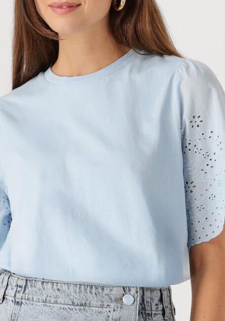 Y.A.S. T-shirt YASLEX SS TOP W. EMB SLEEVES S. NOOS Bleu clair - large