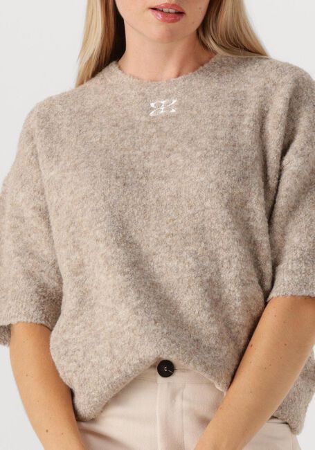 STUDIO AR Pull JESSICA BOUCLE KNIT en beige - large
