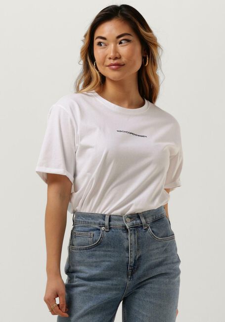Witte MSCH COPENHAGEN T-shirt TERINA ORGANIC SMALL LOGO TEE - large