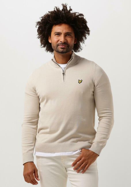 LYLE & SCOTT Pull QUARTER ZIP JUMPER en beige - large