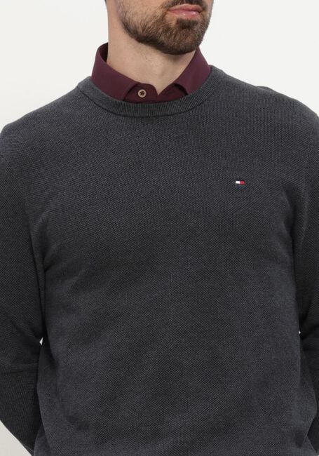 TOMMY HILFIGER Pull ESSENTIAL STRUCTURE CREW NECK Anthracite - large