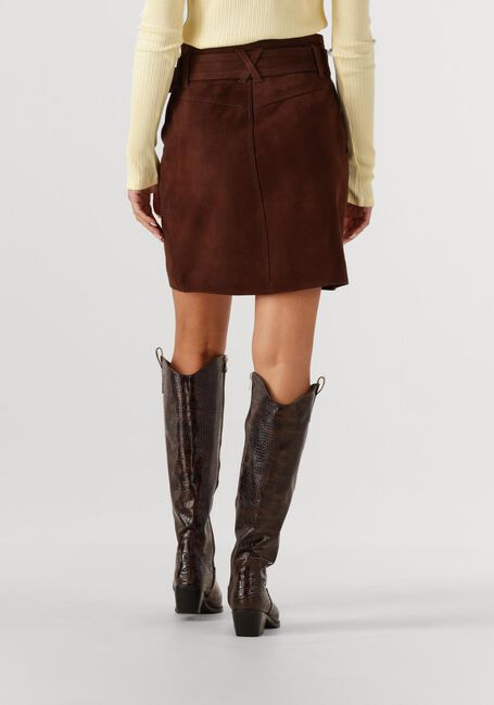 ROUGE EDIT Mini-jupe ROUERNA HW SHORT SUEDE SKIRT en marron - large