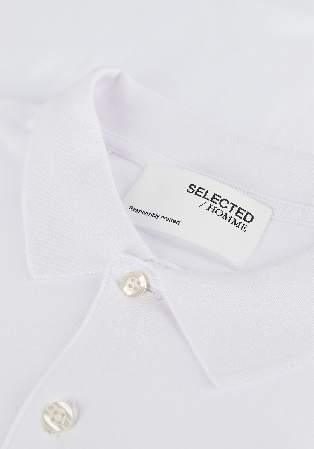 SELECTED MEN Polo SLHPARIS SS POLO B NOOS en blanc - large