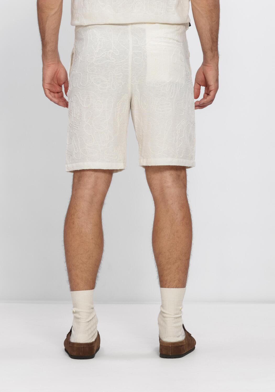 Witte BUTCHER OF BLUE Korte broek ALEX EMBRO SHORT - large