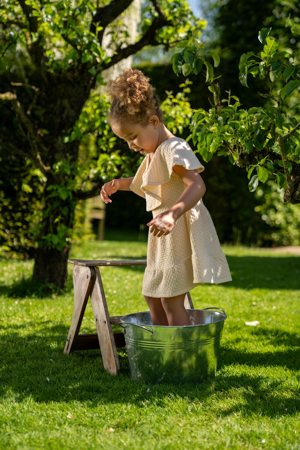 Ecru KOKO NOKO Mini jurk P54994 - large