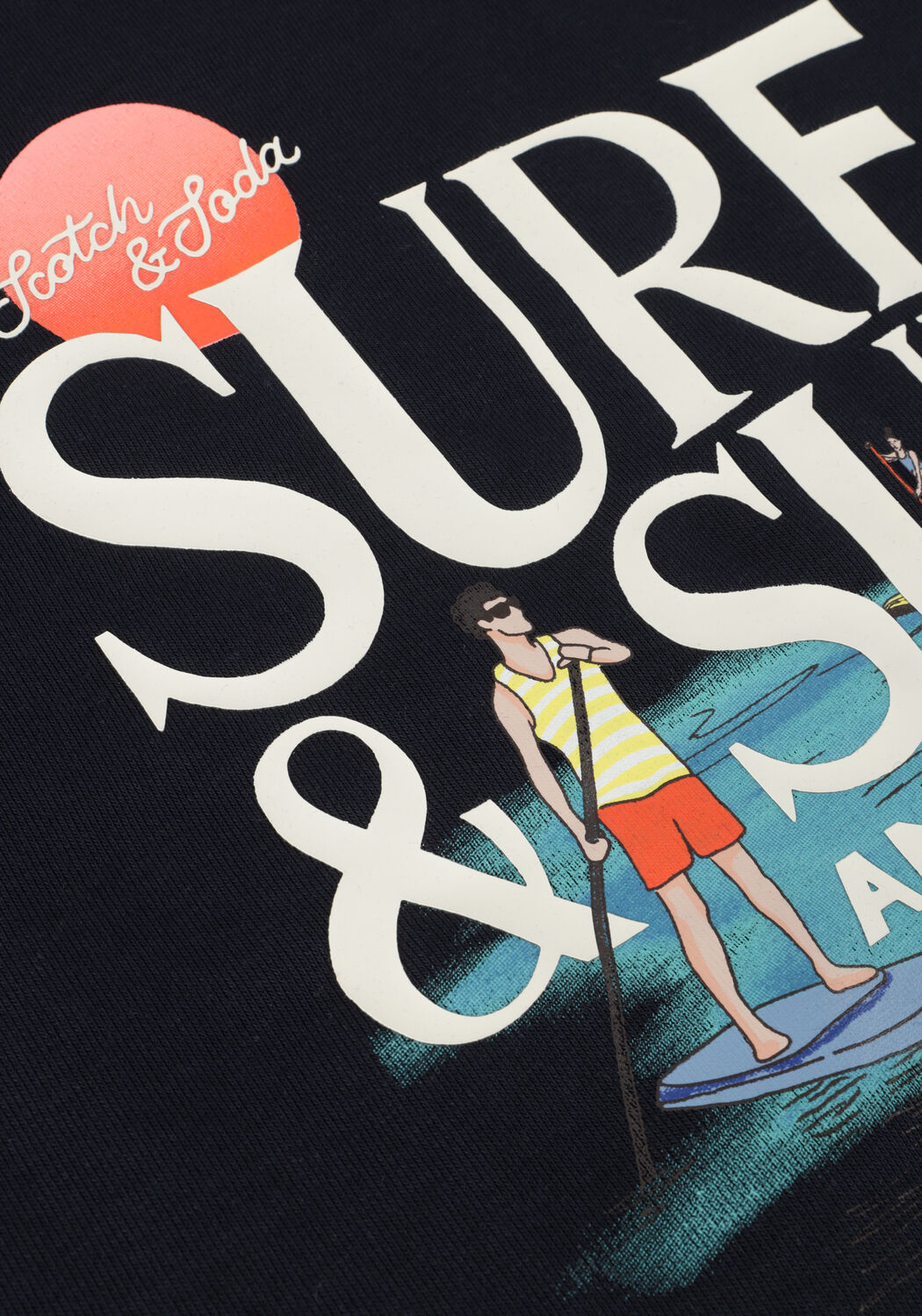 SCOTCH & SODA Chandail ARTWORK SWEATSHIRT Bleu fonc&eacute; - large