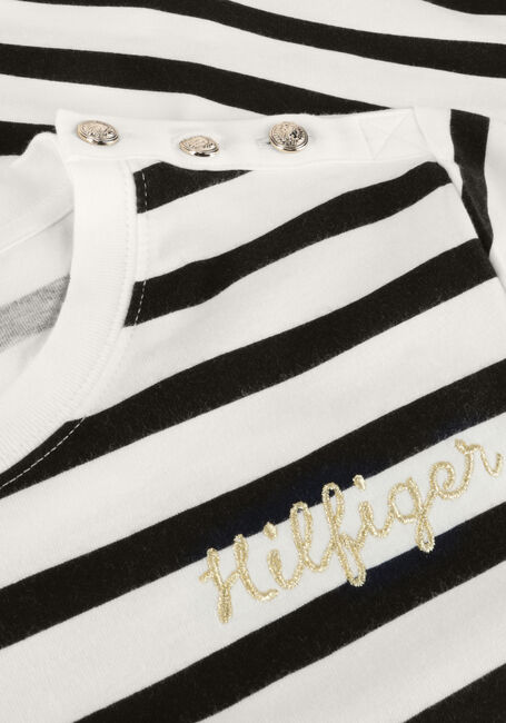 TOMMY HILFIGER T-shirt REG GOLD BUTTON C-NK SS en blanc - large