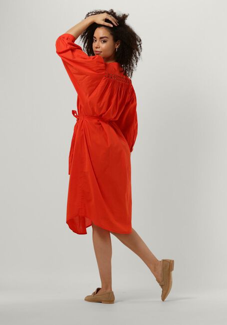 SUMMUM Robe midi DRESS COTTON VOILE en orange - large