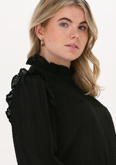 Zwarte NEO NOIR  MELINDA SOLID BLOUSE - large