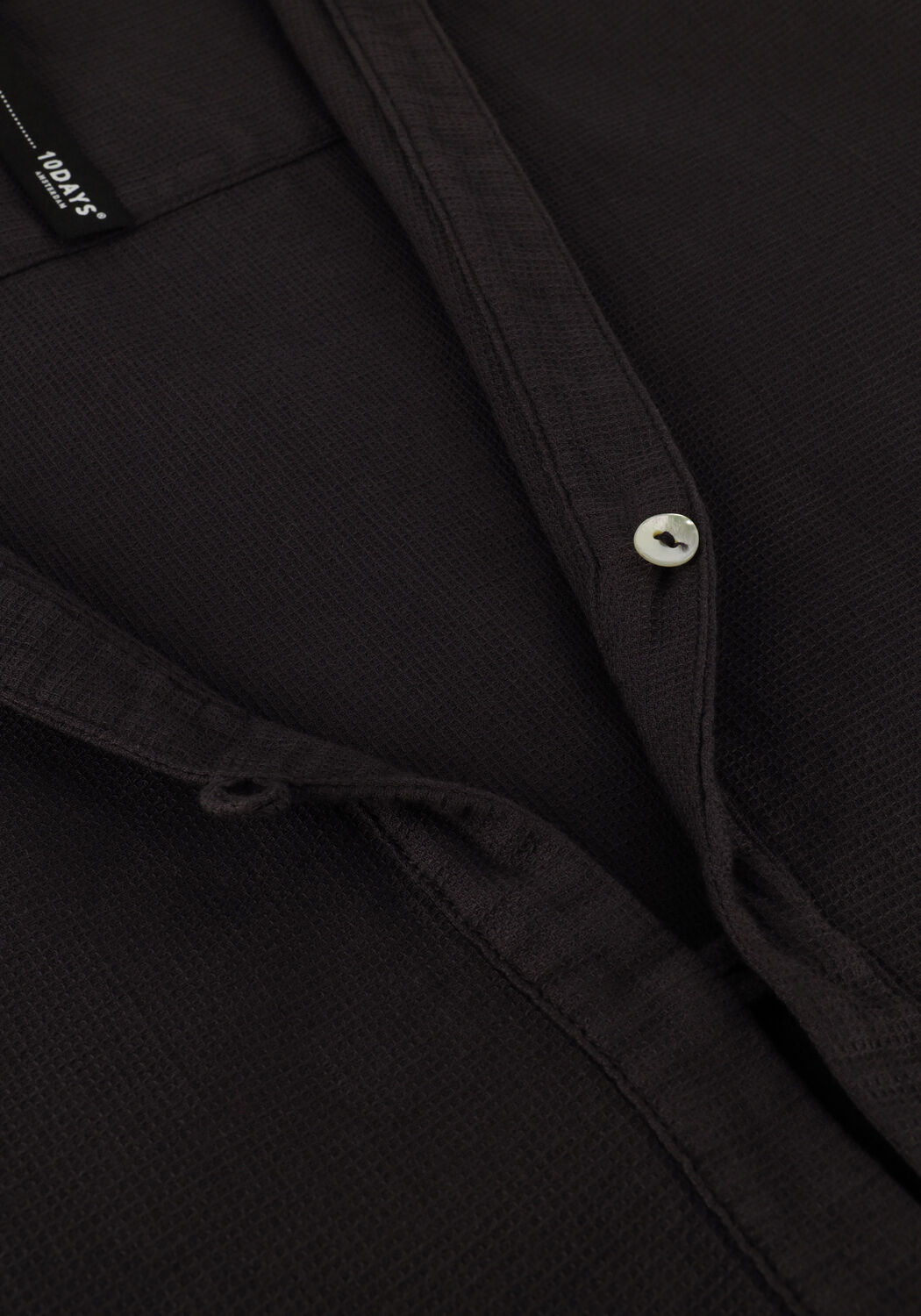 10DAYS Mini robe TUNIC DRESS WAFFLE en noir - large