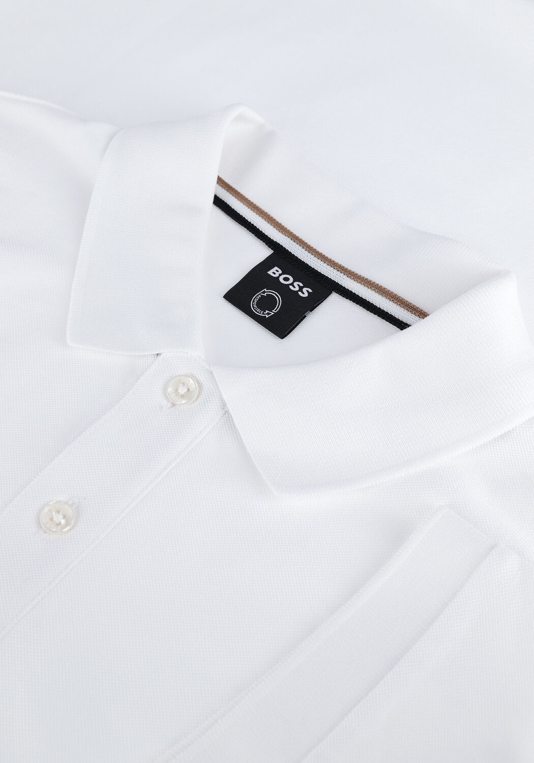 BOSS BLACK Polo PALLAS en blanc - large