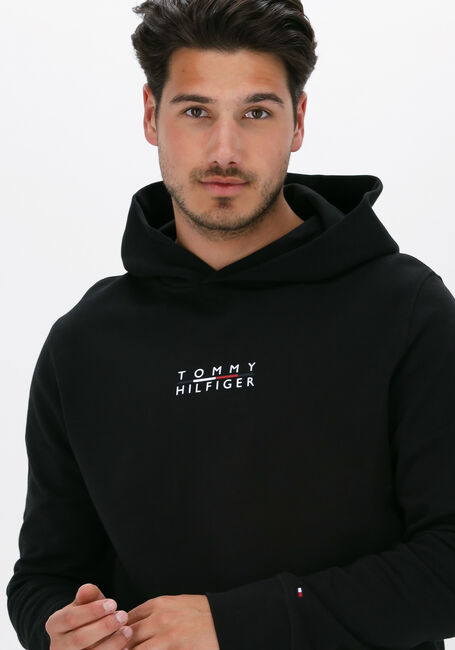TOMMY HILFIGER Chandail SQUARE LOGO HOODY en noir - large