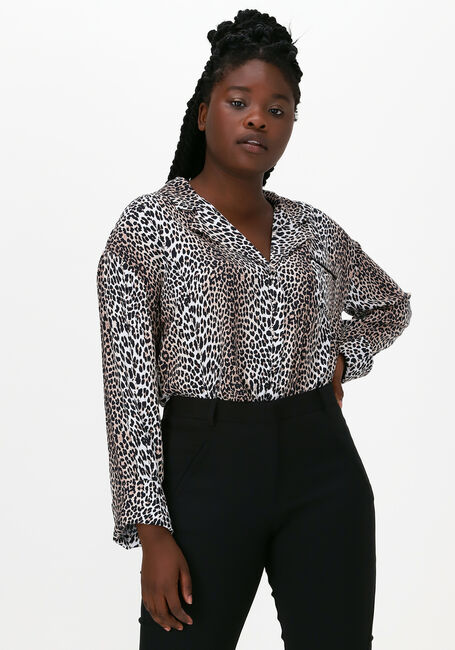 NOTES DU NORD Blouse ALICIA LEOPARD SHIRT en beige - large