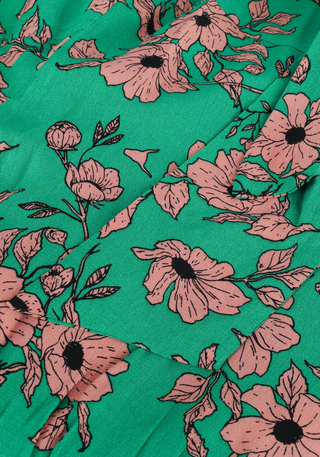Groene ALIX THE LABEL Maxi jurk NAIVE FLOWER WRAP DRESS Omoda