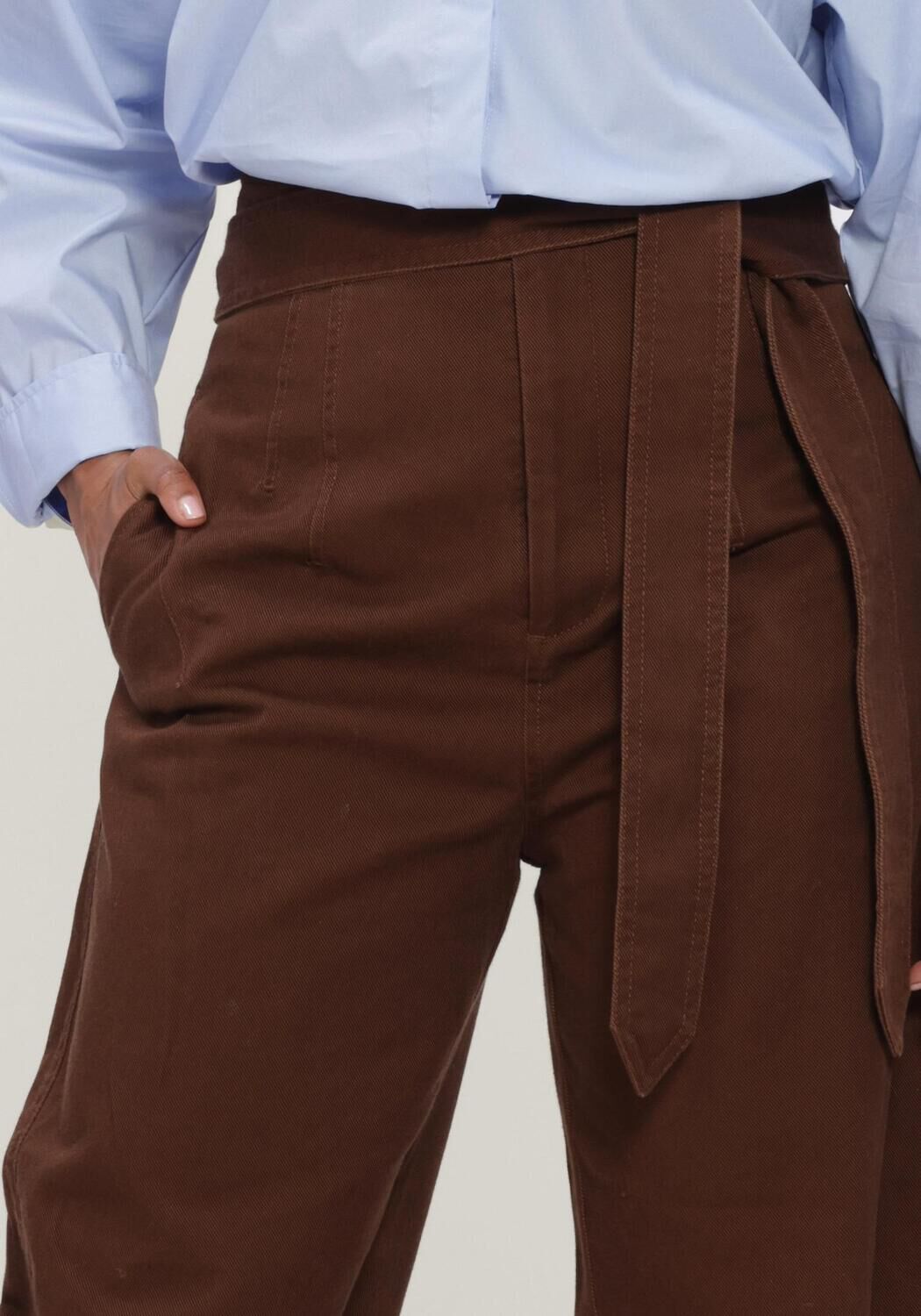 Bruine JOSH V Wijde broek KIAN PANTS - large