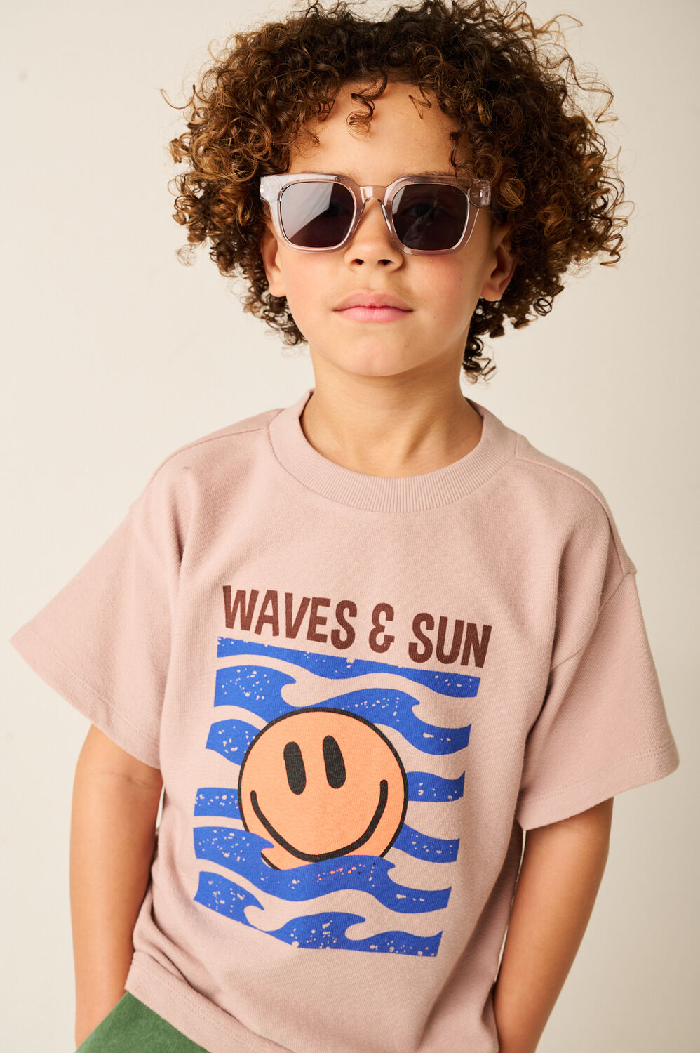 Beige TUMBLE 'N DRY T-shirt CORAL REEF - large