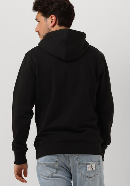 Zwarte CALVIN KLEIN Sweater MIX MEDIA POCKET HOODY - large