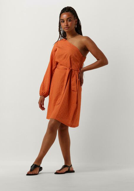 ANOTHER LABEL Mini robe DUA DRESS L/S en orange - large