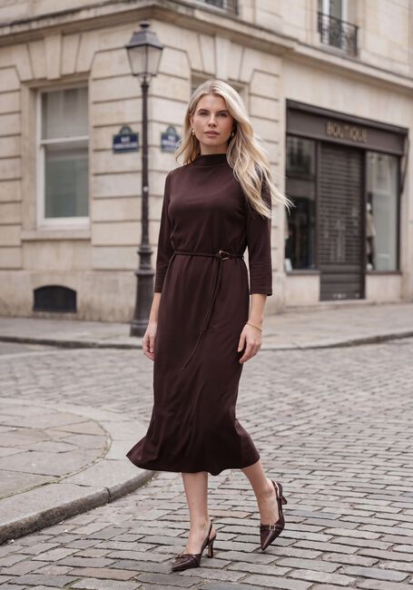 Bruine FREEBIRD Midi jurk DEVOTED - large