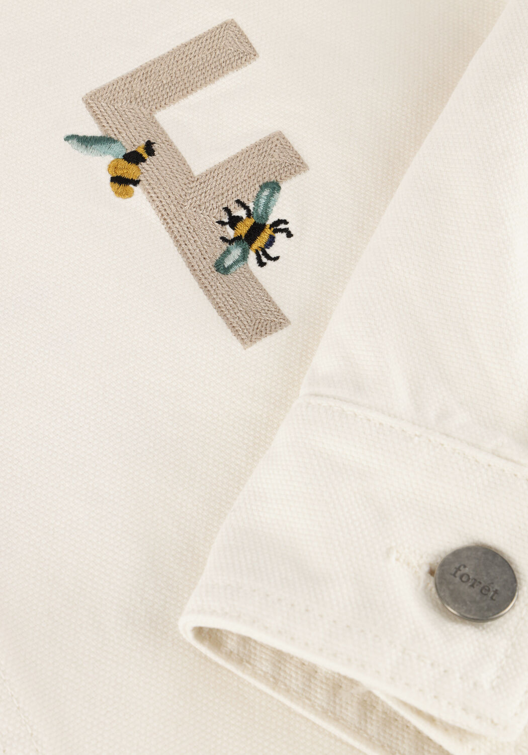 FOR&Eacute;T ROWAN EMBROIDERY CANVAS OVERSHIRT Surchemises Blanc - large