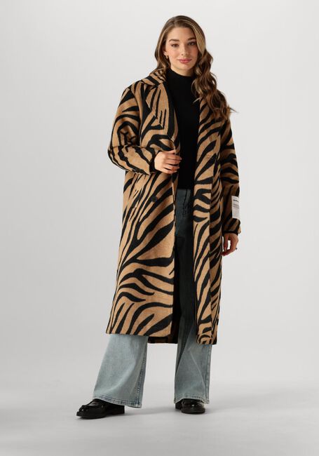 Bruine COLOURFUL REBEL Mantel ZANIA DOUBLE BREASTED WOOL LONG COAT - large